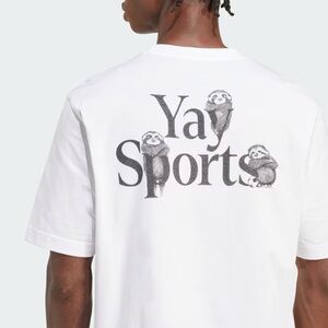 Adidas White Graphic Tee